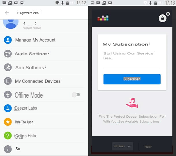 Venez avere Deezer Premium Android gratuit