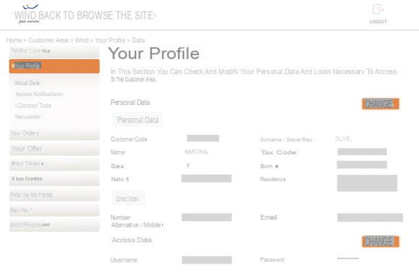 How to know who a Wind SIM card is registered to