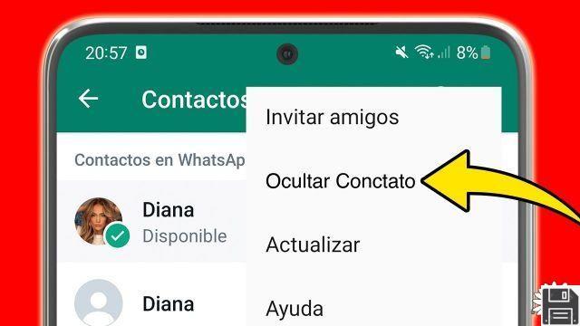 Masquer le contact WhatsApp