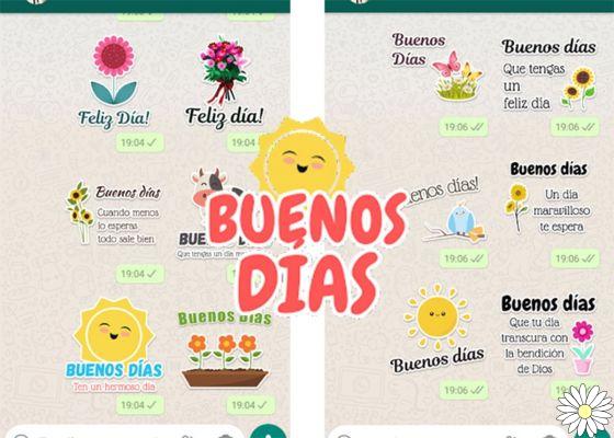 Adesivos buenos dias whatsapp