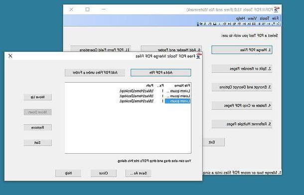 Programmes pour fusionner des PDF