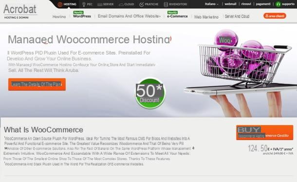 Aruba Managed WooCommerce Hosting: what it is and how it works