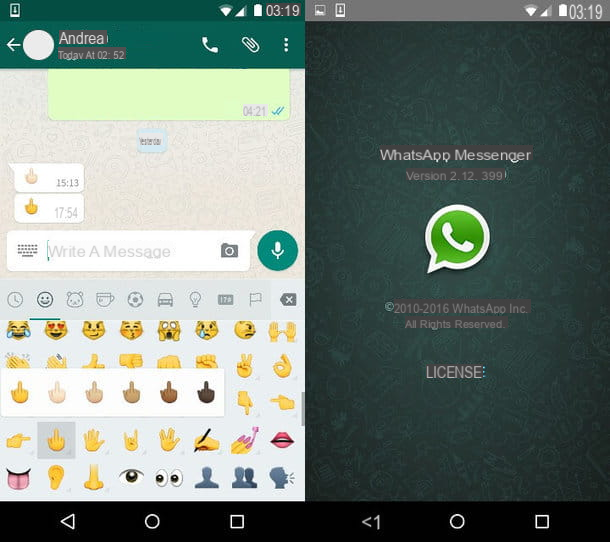 How to have the middle finger on WhatsApp