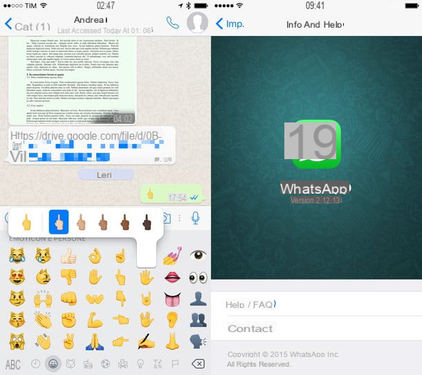 How to have the middle finger on WhatsApp