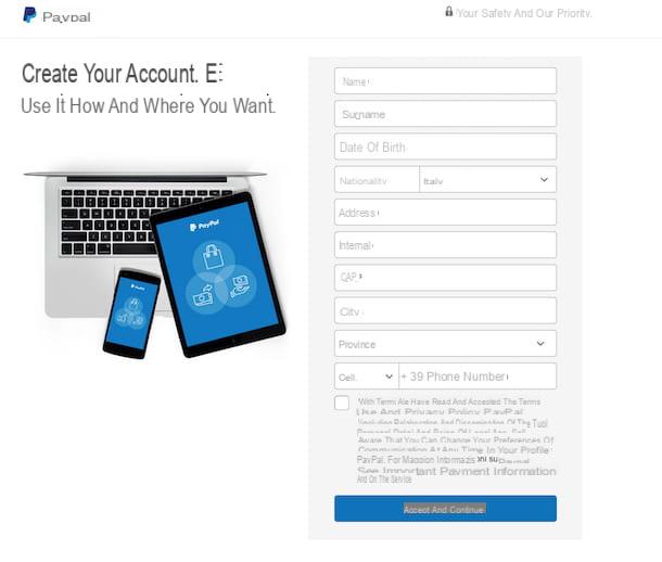 Cómo abrir una cuenta PayPal