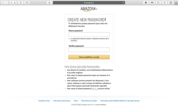 How to recover Amazon password