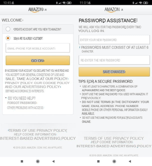 How to recover Amazon password