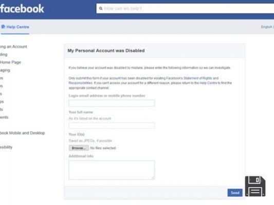 Como posso recuperar a minha conta do Facebook?