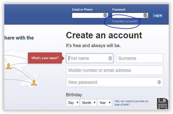Cómo recuperar la cuenta de Facebook