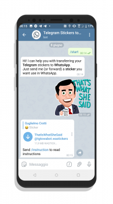 How to import stickers from Telegram to WhatsApp