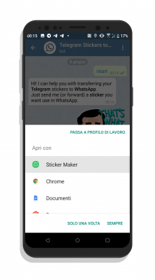 How to import stickers from Telegram to WhatsApp
