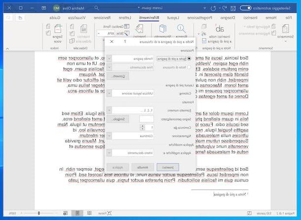 Cómo insertar notas en Word