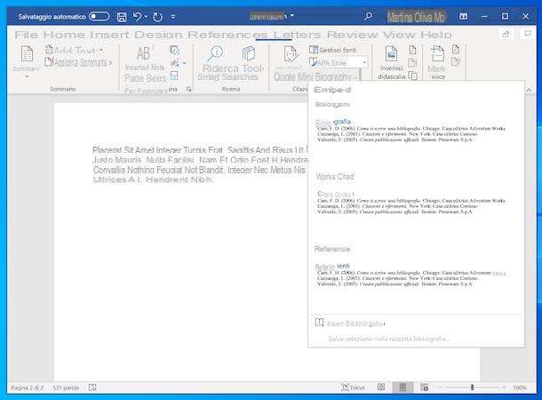 How to insert notes in Word