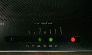 Modem red LED (Internet absent): what to do before calling for assistance